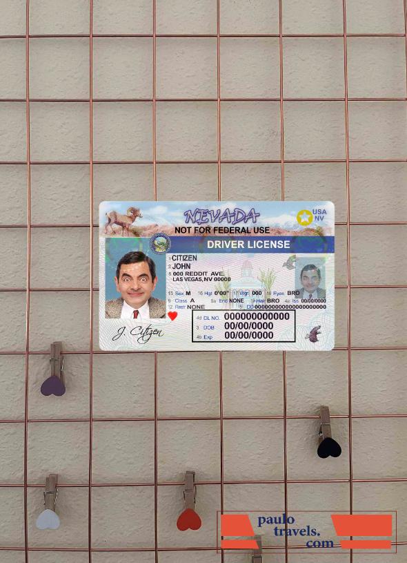 USA Nevada DL photolook FRONT PSD template